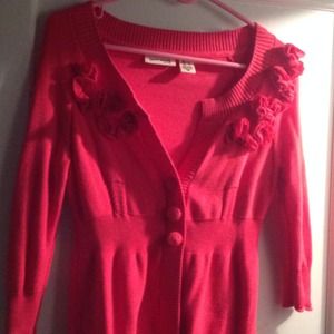 Coral cardigan