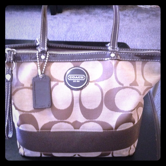 Authentic Coach Tote - Brown