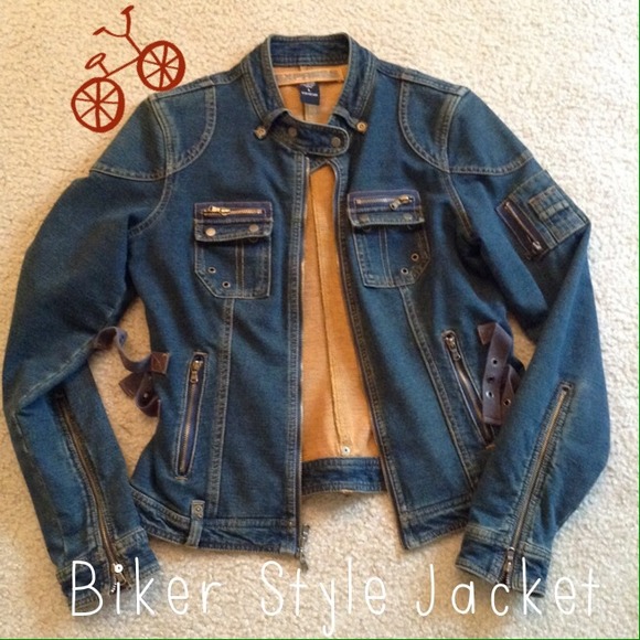Biker-Style Jean Jacket