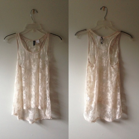 BABY PINK LACE SHIRT FROM H&M