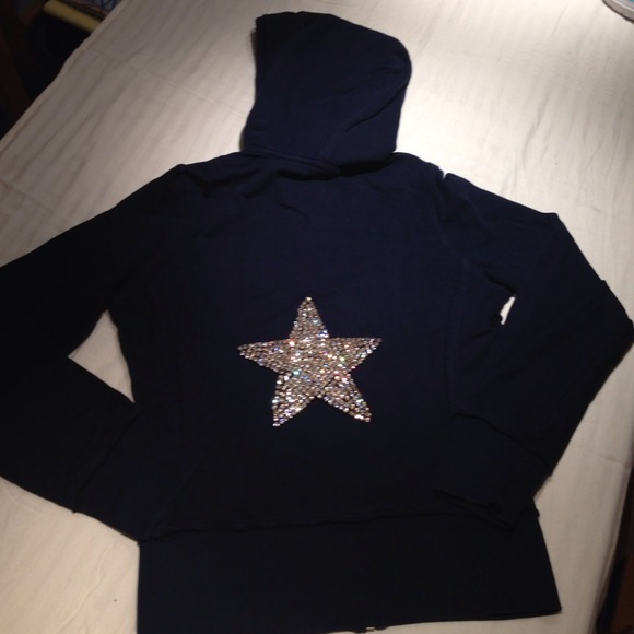 Navy zip up with gems!