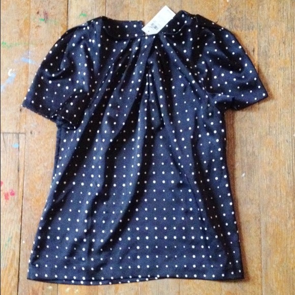 Ann Taylor Polka Dot Blouse nwt