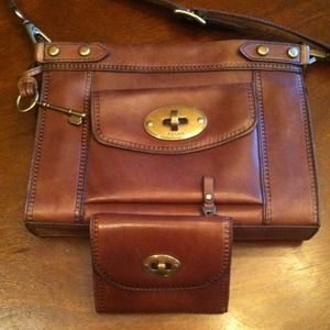 Fossil crossbody with matching wallet