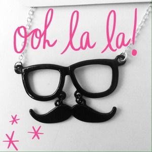 Glasses and mustache necklace