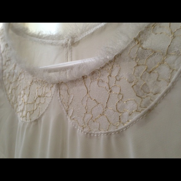 Peter Pan collar tank top - cream color! - Picture 2 of 3