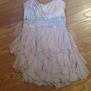 Strapless nude Arden b dress