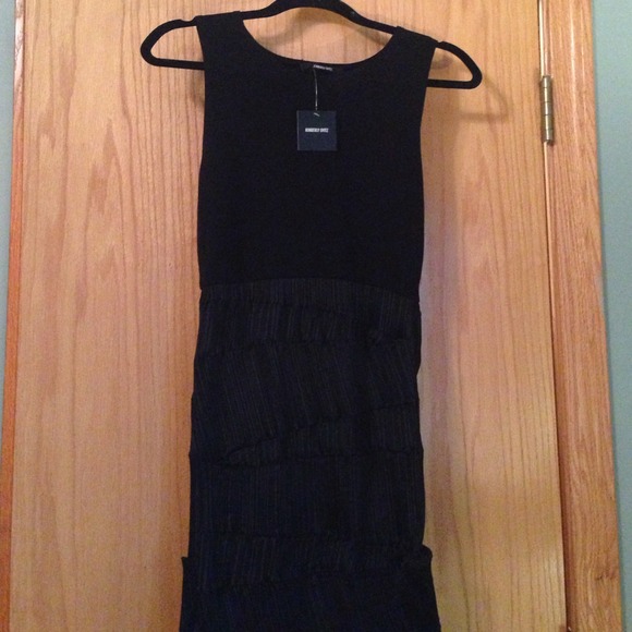 Brand New Fitted knit dress black