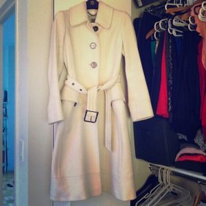 Burberry ivory wool coat