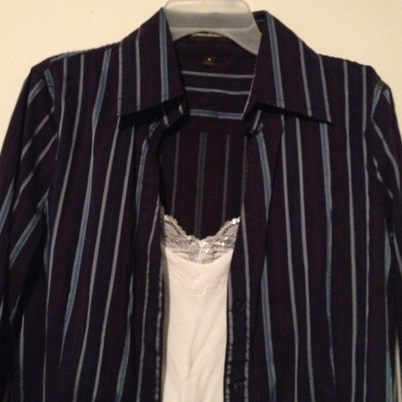 SOLD!! Button up BLUE Express dress shirt