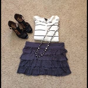 Sold!!!! Grey Ruffle Skirt
