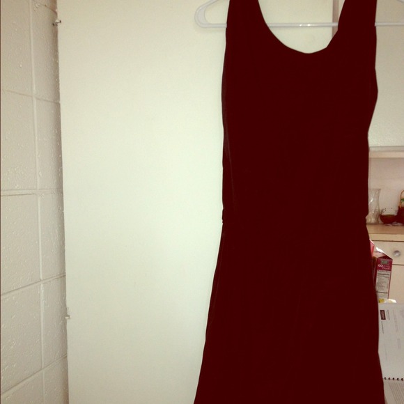 Plain black dress.