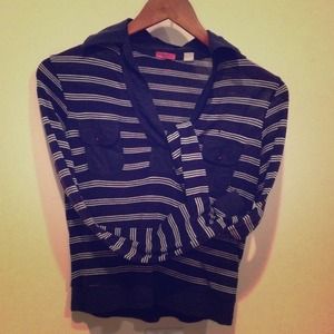 Lux Navy with White Stripes Sweater.