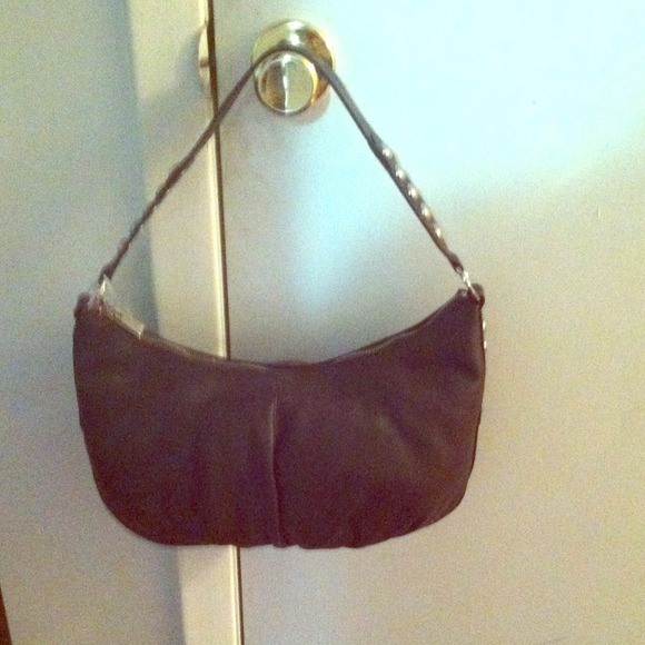 Studded Laura Ashley Leather Shoulder Bag
