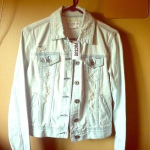 Light Wash Destroyed Bullhead Denim Co. Jacket
