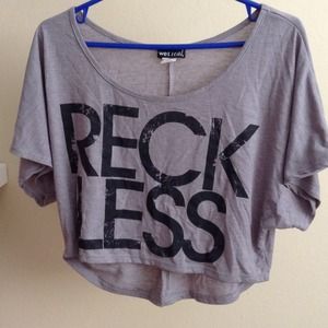 Cropped reckless tee