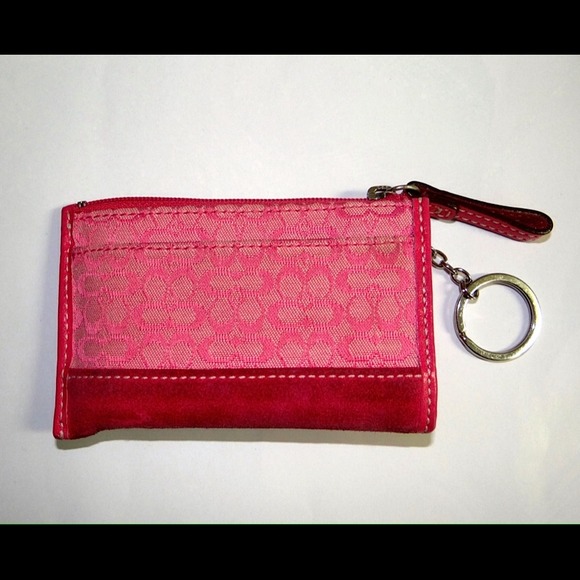 Coach Signature Mini Skinny Wallet (Pink)