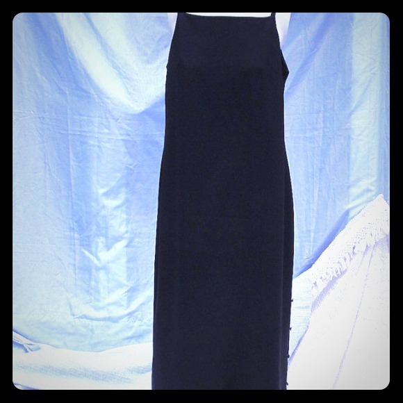 Black maxi dress floor length gown