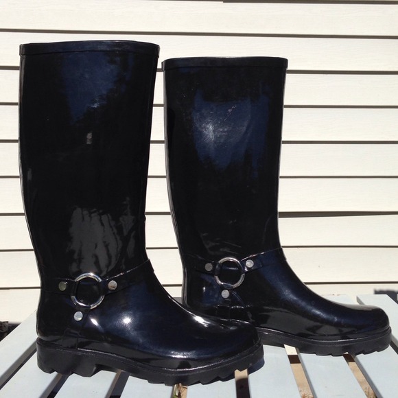 ALDO Shoes - Aldo Black Patent Leather Rain Boots ALDO Shoes - Aldo Black Patent Leather Rain Boots