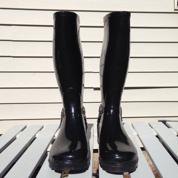 ALDO Shoes - Aldo Black Patent Leather Rain Boots ALDO Shoes - Aldo Black Patent Leather Rain Boots