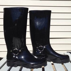 ALDO Shoes - Aldo Black Patent Leather Rain Boots ALDO Shoes - Aldo Black Patent Leather Rain Boots