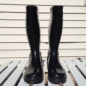 ALDO Shoes - Aldo Black Patent Leather Rain Boots ALDO Shoes - Aldo Black Patent Leather Rain Boots