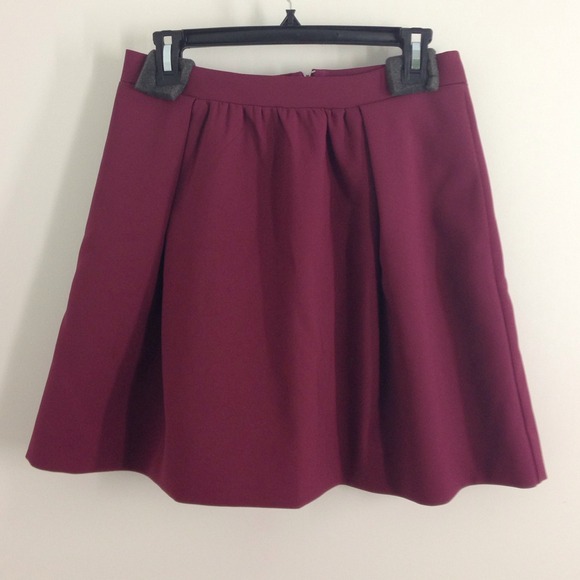 Burgundy mini skirt