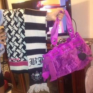 Juicey scarf, Betsy Johnson scarf, Juicey Bag