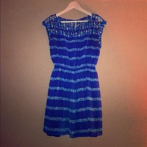 Hollister Navy Aztec Printed Dress