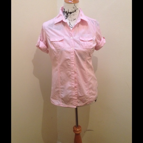 🍂🔥Pink American eagle dress shirt 8