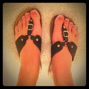 SOLD---Brown flip flops