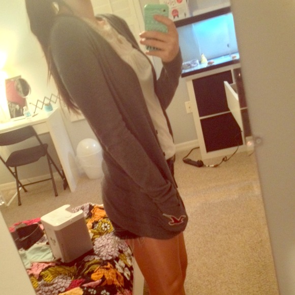 Grey hollister cardigan