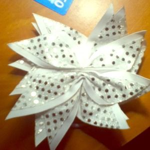 Pinwheel sequin cheer bow