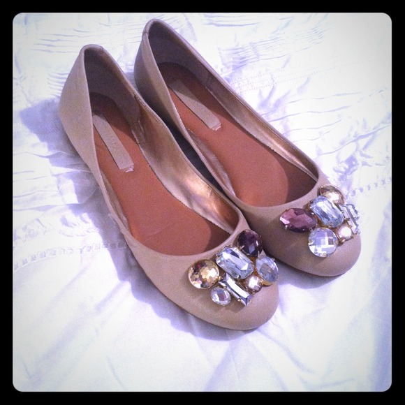 BCBGMaxAzria Shoes - Like New BCBG Jeweled Flats