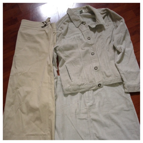 2 PC  Corduroy Jacket and Skirt Set (BUNDLE)