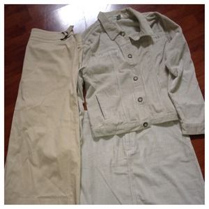 2 PC  Corduroy Jacket and Skirt Set (BUNDLE)