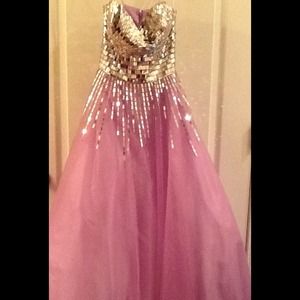 Strapless Sweetheart Sequin Ball Gown By Jovani