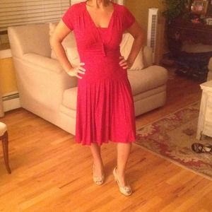 Talbots red dress.