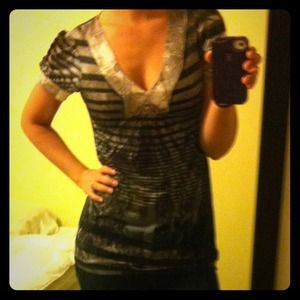 **SOLD Black and grey top