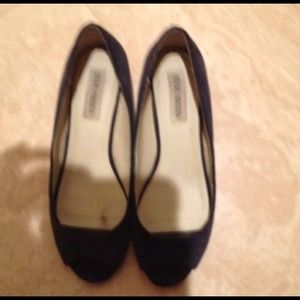 Steve Madden Navy Blue Pep Toe Wedge