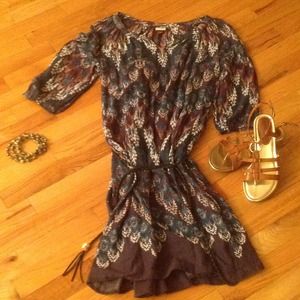 Tunic dress with slip.