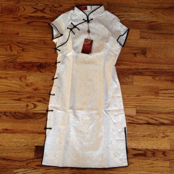 White Chinese Dress