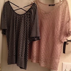 Striped top and sparkly top
