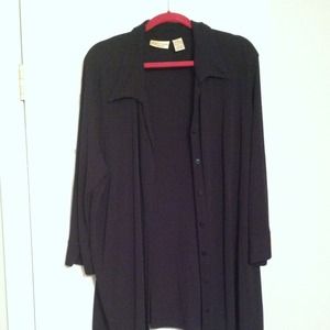 Black button down shirt