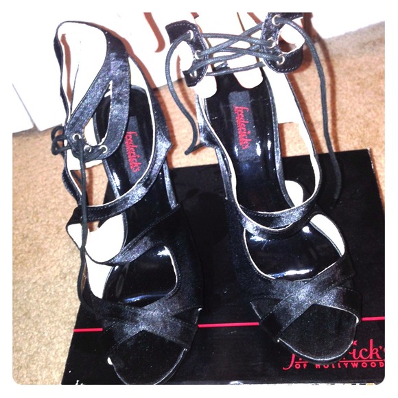 Black Corset Tie heels