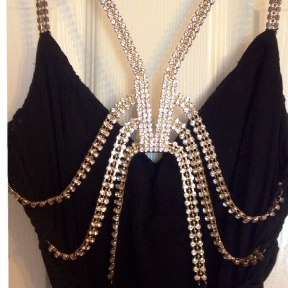 Size 2 black Cache formal dress.