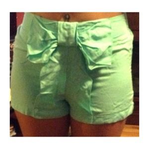 High-Waisted Bow Shorts