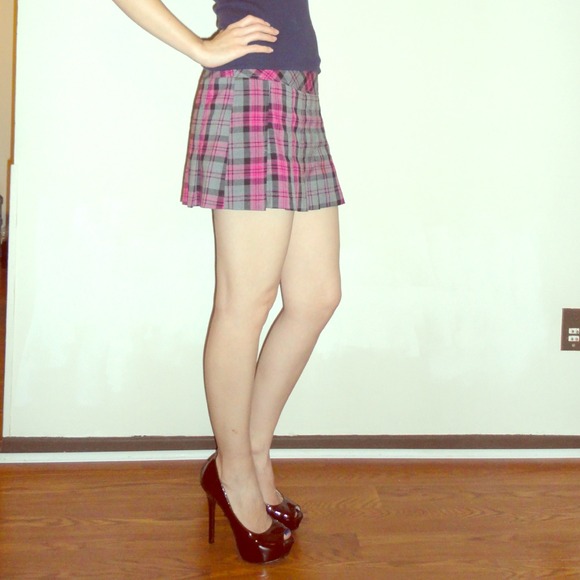 School girl plaid skirt