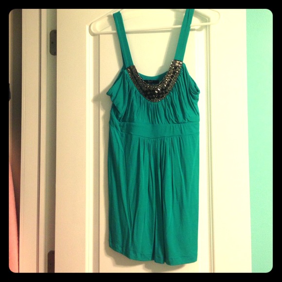 Tart Jeweled Tank Turquoise