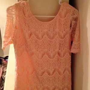 Forever 21 light pink lace dress