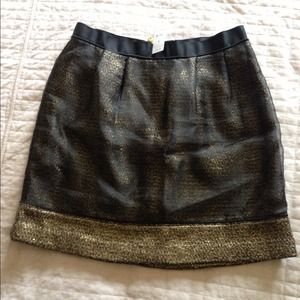 High waisted gold party skirt